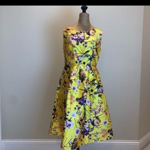 Sassy Floral Fit and Flare Dress